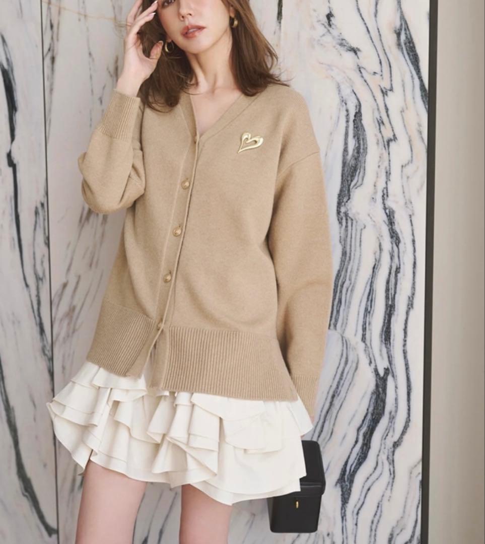 JUSGLITTY カーディガン ペプラムワンピセットArpege story スタッフコーディネート】〈美香さんコラボ〉カーデ×ペプラムワンピ